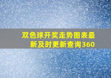 双色球开奖走势图表最新及时更新查询360