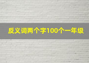 反义词两个字100个一年级