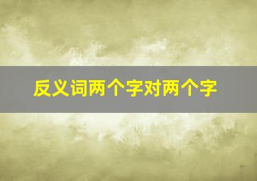 反义词两个字对两个字