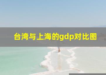 台湾与上海的gdp对比图