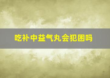 吃补中益气丸会犯困吗