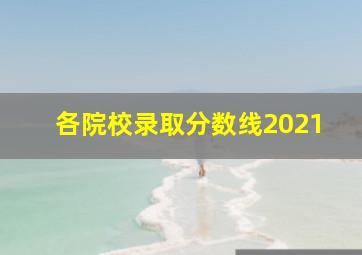 各院校录取分数线2021