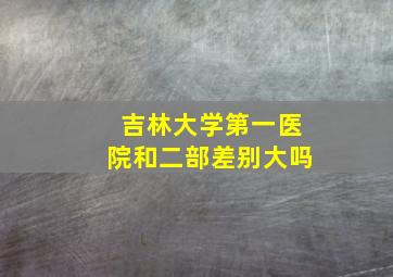 吉林大学第一医院和二部差别大吗