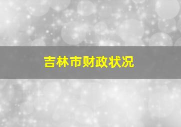 吉林市财政状况