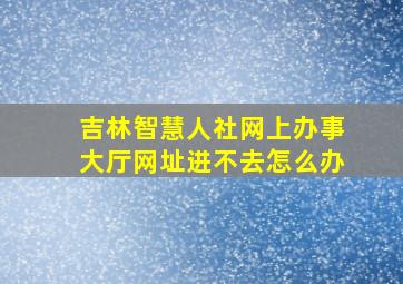 吉林智慧人社网上办事大厅网址进不去怎么办