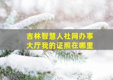 吉林智慧人社网办事大厅我的证照在哪里