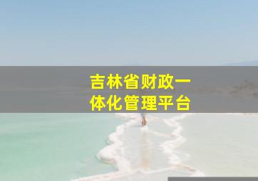 吉林省财政一体化管理平台