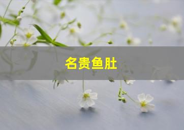 名贵鱼肚