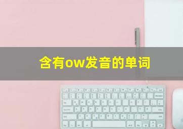 含有ow发音的单词