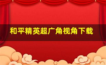 和平精英超广角视角下载