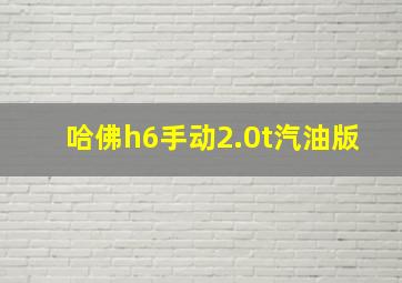 哈佛h6手动2.0t汽油版