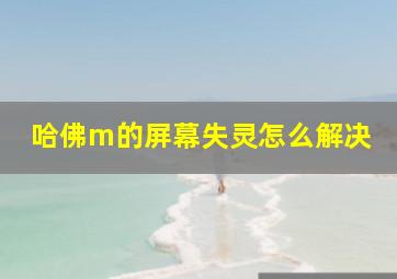 哈佛m的屏幕失灵怎么解决