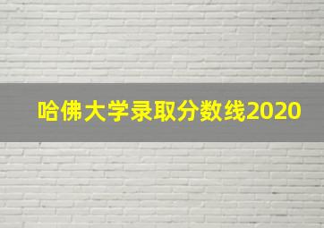 哈佛大学录取分数线2020