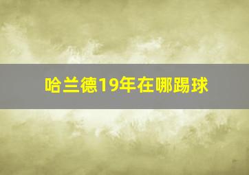 哈兰德19年在哪踢球