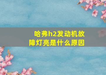 哈弗h2发动机故障灯亮是什么原因