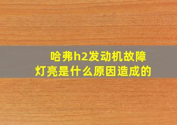 哈弗h2发动机故障灯亮是什么原因造成的