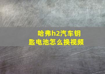 哈弗h2汽车钥匙电池怎么换视频