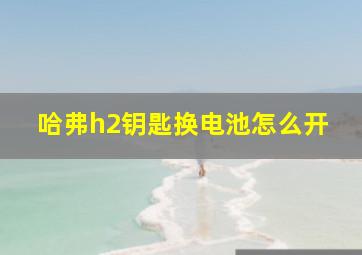 哈弗h2钥匙换电池怎么开