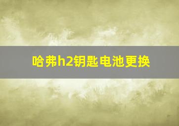 哈弗h2钥匙电池更换