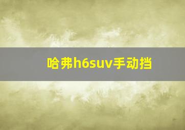 哈弗h6suv手动挡