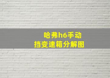 哈弗h6手动挡变速箱分解图