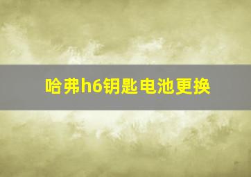 哈弗h6钥匙电池更换