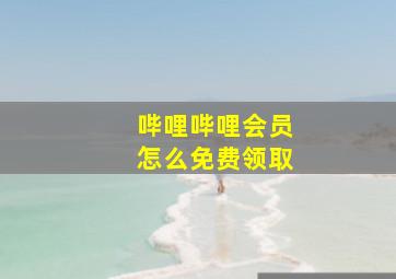 哔哩哔哩会员怎么免费领取