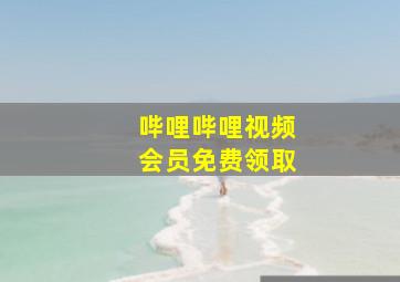 哔哩哔哩视频会员免费领取