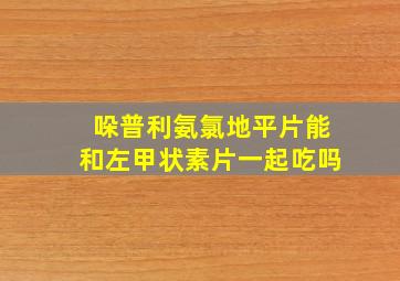 哚普利氨氯地平片能和左甲状素片一起吃吗