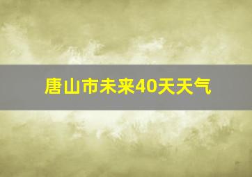 唐山市未来40天天气