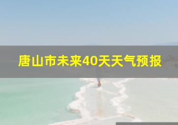 唐山市未来40天天气预报