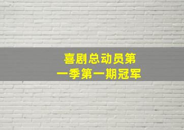 喜剧总动员第一季第一期冠军