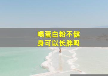 喝蛋白粉不健身可以长胖吗