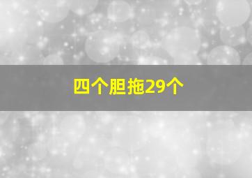 四个胆拖29个