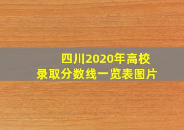 四川2020年高校录取分数线一览表图片