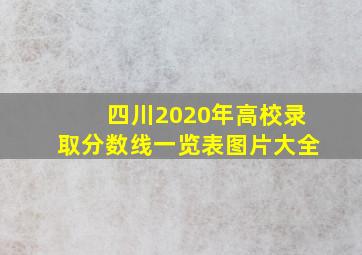 四川2020年高校录取分数线一览表图片大全