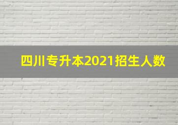 四川专升本2021招生人数