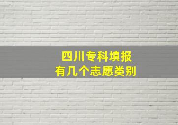 四川专科填报有几个志愿类别