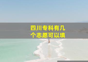 四川专科有几个志愿可以填