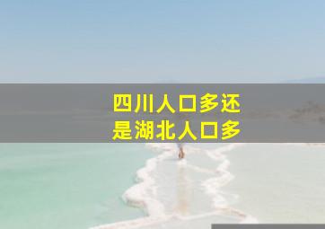 四川人口多还是湖北人口多