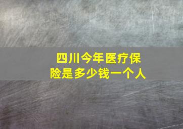 四川今年医疗保险是多少钱一个人