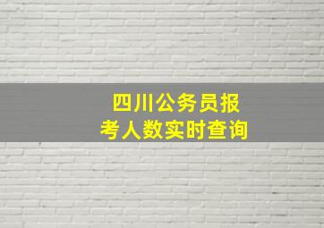 四川公务员报考人数实时查询