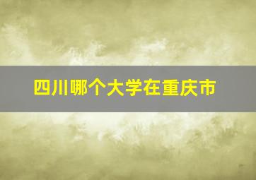 四川哪个大学在重庆市