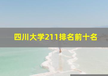 四川大学211排名前十名