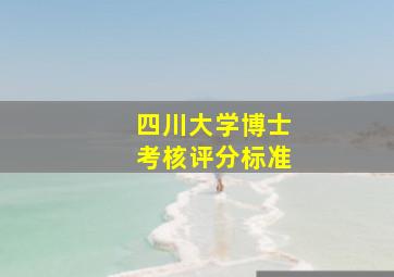 四川大学博士考核评分标准