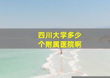 四川大学多少个附属医院啊