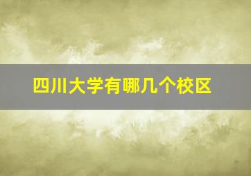 四川大学有哪几个校区