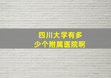 四川大学有多少个附属医院啊