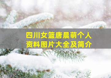 四川女篮唐晨萌个人资料图片大全及简介