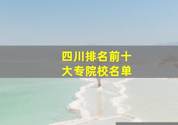 四川排名前十大专院校名单